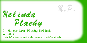 melinda plachy business card